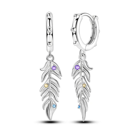 Orstarry 925 Sterling Silver Crystal Circular Eardrops Drop Earrings Women Earrings Charm Fashion Versatile Party Jewelry Gifts