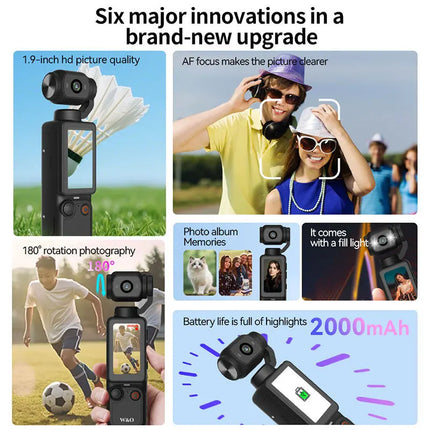 1080P handheld outdoor sports camera anti-shake waterproof vlogging camera for action sports