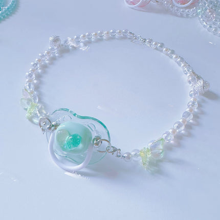 Sexy Cute Gag Adult Pacifier Chain Clip Soothing Toy Unisex Erotic Accessory Oral Bondage Silicone Material Ball Gag Prop SM Toy