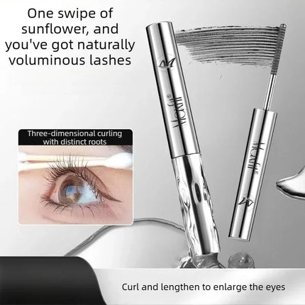 Waterproof Spiral Brush Head Mascara - Steel Tube Long-lasting Easy To Apply - Suitable for Beginners Party Makeup Mascara