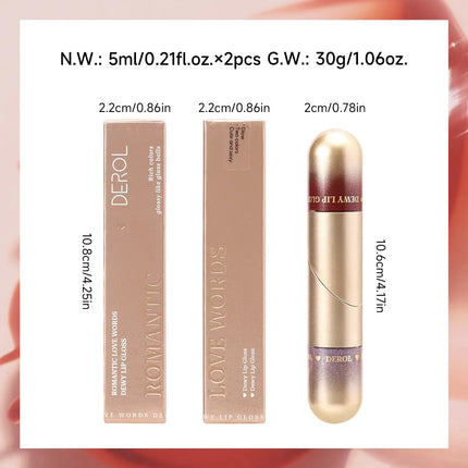 Hydrating Plumping High-Shine Lip Oil Mirror Gloss for Moisturized Luscious Lips Long-Lasting Comfortable Wear Lip Care