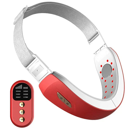 V Face Lift Massage Device Face Contour EMS Massage Double Chin Remove Red Blue Light Heat V-shaped Face Lift Beauty Instrument