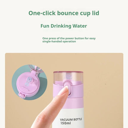 150/250ml Stainless Steel Thermal Water Bottle With Straw Mini Thermos Cup for Tea Coffee Mug Travel Vacuum Flasks Insulated Cup