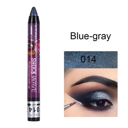 36 Color Eye Shadow Pen Waterproof 2 In 1 Not Smudge Eye Shadow Stick Lip Makeup Pen Glitter Shimmer Long-lasting Eye Shadow Pen