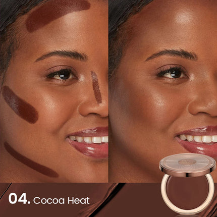 Waterproof Contour Cream，Moisturizing & Easy-to-Blend Contour Cream， Defined Facial Features With Buildable Coverage