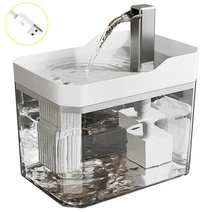 Cat Water Fountain: Automatic Pet Water Dispenser with Filters, Circulating and Flowing Water, Intelligent Design for Cats
