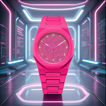 Middle Eastern Popular Sports Watches for Men and Women Dopamine Quartz Watches Niche Fashion Waterproof Stainless Steel