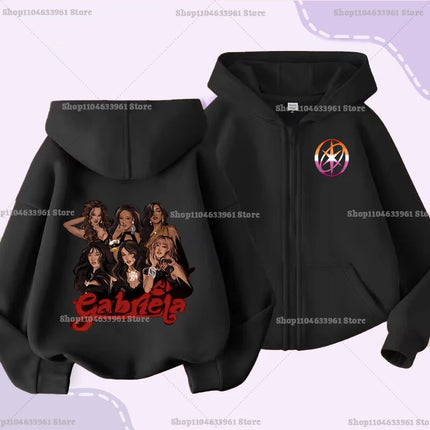 Katseye Children Cardigan Coat Girls Baby Sweet Hooded Zipper Jacket Fashion Kid Sweatshirt Cute Clothes Top Anime Birthday Gift