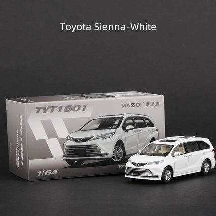 Massdi 1:64 Toyota Sienna Car Model Alloy MPV Miniature Diecast Vehicles Toy Collection