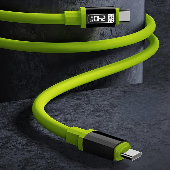 240W USB Type C Cable PD Fast Charging Phone Charger Data Cord For iPhone Samsung Xiaomi Huawei USB C to USB C Quick Charge Wire