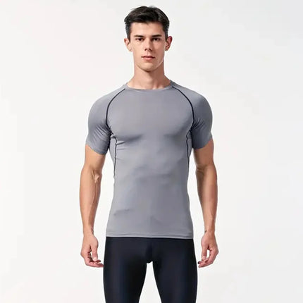 Men's T-Shirt Running Sport T Shirt Men Compression Top Tee Fitness Quick Dry Tight Training Gym Sport Running Shirts Men Jersey