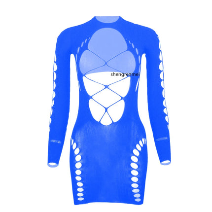 sissy Long Sleeved Dress for Men's Exotic Apparel Guy Nightgown Male Nightdress Plus Size Lingerie Breathable Fetish Babydolls