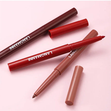 12 Colors Waterproof Lip Liner Pencil Matte Red Brown Plumping Lip Stain Long-Lasting Smooth Perfect Outline & Filling Lips
