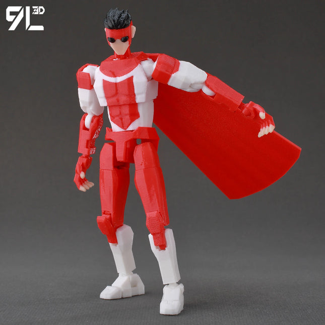 9L3D Invincible T13 Mark RedWhite Suit Dummy13 Anime Action Model Multi-Jointed Figure Superhero Toys Gift For Lover 14cm Height
