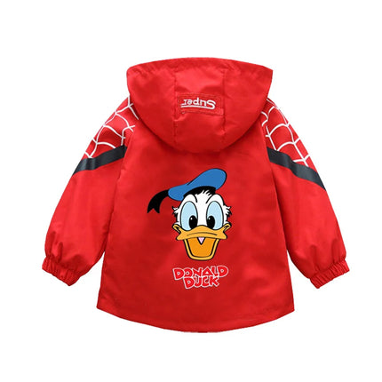 Children's Mickey Hooded Jacket 1-10 Years Autumn Boy's Windbreaker Zipper Hoodie Baby Boys Birthday Present Jacket Cosplay Coat