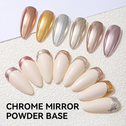 BORN PRETTY 10ml Chrome-Base Gel Polish Metallic Glitter Nail Power Super Shine Soak Off UV LED Functional Gel DIY Nails Art