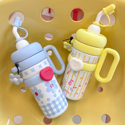920ML Insulated Thermos with Handle Handheld Thermos Coffee Cup Stainless Steel Large Capacity Sports Water Kettle Travel