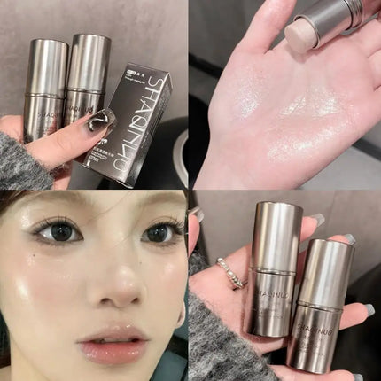 Wet And Shiny Highlighter Stick Brightening Eyes And Contouring Bar Pearlescent Natural Water Light Makeup