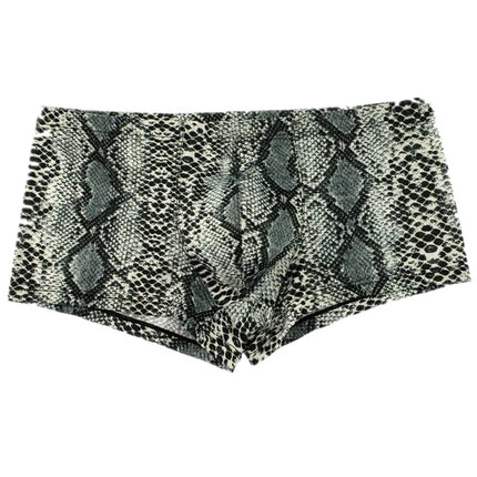 Mens Underwear Boxers Shorts Homme Snakeskin Leopard Panties Man Breathable U Convex Pouch Underpants Cueca Calzoncillo M-XXL