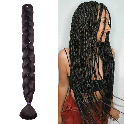Snoilite Synthetic Jumbo Braiding Hair Extension 41Inch Long Hair Braids for DIY Box Twist Hair 165g/pcs Women Braiding Ponytail