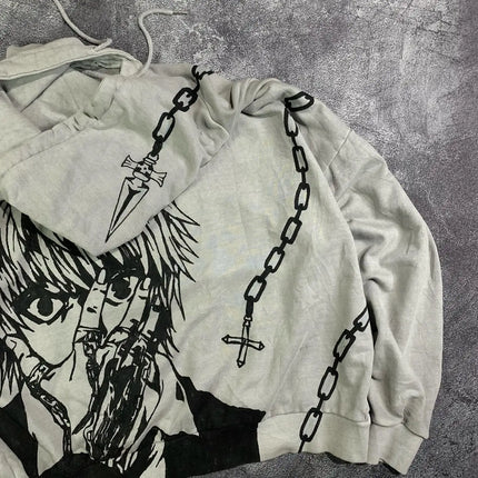 Kurapika Graphic Hoodies Grunge Streetwear Sweatshirt Tops Oversized Hoodie Gothic Harajuku Hunter × Hunter Y2k Gym Men Clothing