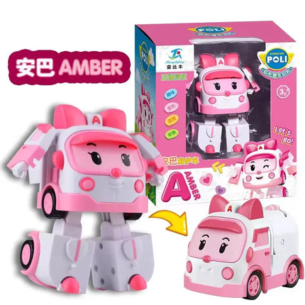 Poli Car Transformation Vehicle Robot Toy Action Figure Robot Toys Bus Cartoon Kid Toy Birthday Children Gifts