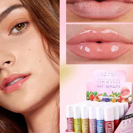 24pcs fruit flavor lipstick set - moisturizing lipstick, suitable for all skin lip care, suitable for Christmas gifts