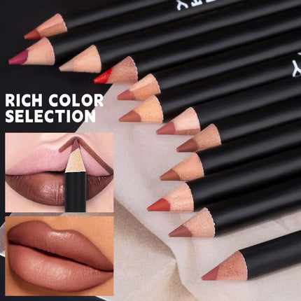 Matte Lip Liner Easy To Color And Not Easy To Fade Natural Plump And Good Looking Mouth Shape Lipstick Lip Pencil Cosmetics