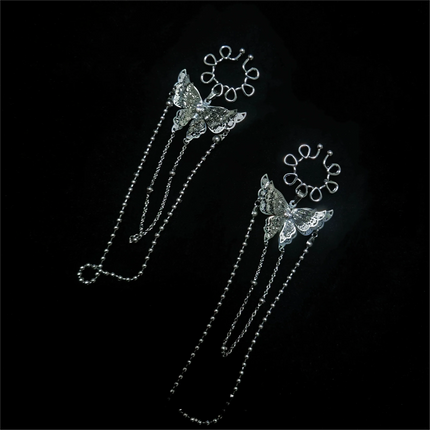 Multi-Style Butterfly Nipple Clips Collection Crystal Green Gem Butterfly Bell Nipple Clips Couples Teasing Female Sex Toy 18+