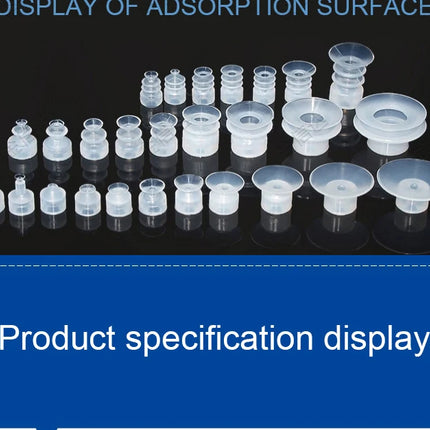 JXD SPL-S02/04 SP-S04/06/08/10/12/15/20/25/30 Mini White Silicone Pneumatic Vacuum Suction Cup