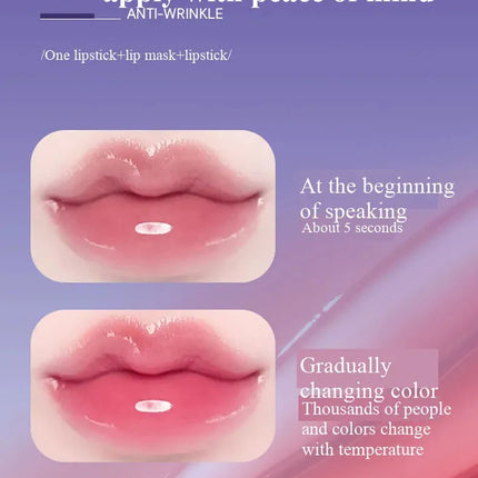 Crystal Temperature Change Moisturizing Lipstick Star Makeup Shinny Long-lasting Balm Lip Oil Brilliant Jelly Care Lip F9G1