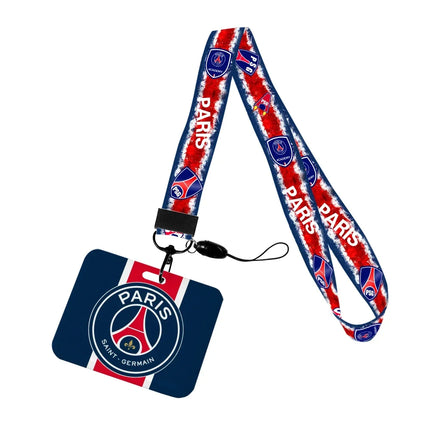 Sports Designs P Lanyards New Football ID Badge Holder Strap Work Card Bus Access Card Holder Keychains Accessories