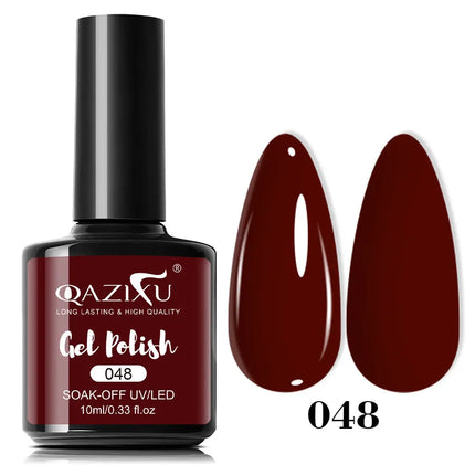 QAZIXU 1/6Pcs Purple Nude Color Gel Nail Polish Pink Gel Polish Semi Permanent Soak Off UV LED Nail Art DIY Popular Color