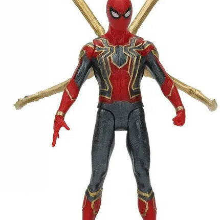 10-12CM Marvel Anime Figure Spiderman Hulk Iron Man Venom  Captain America Thanos Movable Joints PVC Dolls Toy Gift For Children