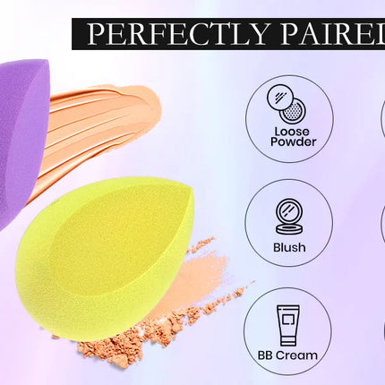 7-Pack Soft Makeup Sponge Set Cosmetic Egg for Easy Application Easy to Clean And Carry High-Quality Egg-shaped Sponges