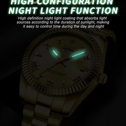 Fashion Men's Quartz Watch, Top Brand Sports Quartz Men's Watch, Stainless Steel Waterproof Date Week Watch, Men's watches for men