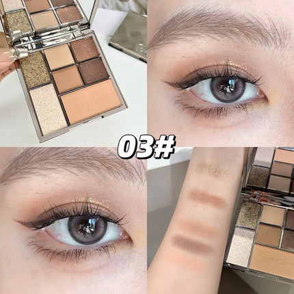 Gege bear Spring And Summer New Eyeshadow Palette Rosy Auto Focus Low Saturation Smoke Powder Rose Plate gifts