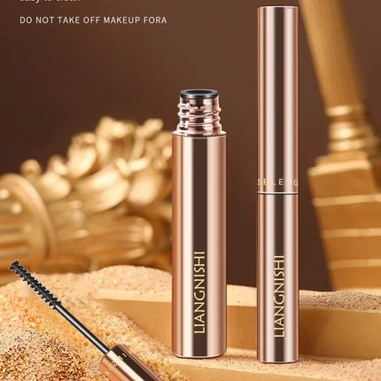 Silk Fiber Matte Mascara Makeup Ultra-Fine Brush Lengthens Eyelashes Waterproof Fast Dry Brown Black Curling Mascara Comestic