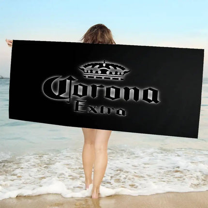 Corona Extra Beer Bath Towel Microfiber Soft Water Absorbing Breathable For Girl Kids Decorative Cartoon Beach Towel