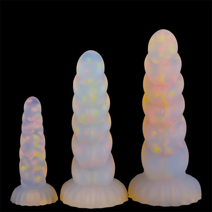 Silicone Soft Anal Toys Transparent Luminous Butt Plug 3 Size Adult Toys Tapon Anal Plug Braided Dilatador Anal Dildo Buttplug