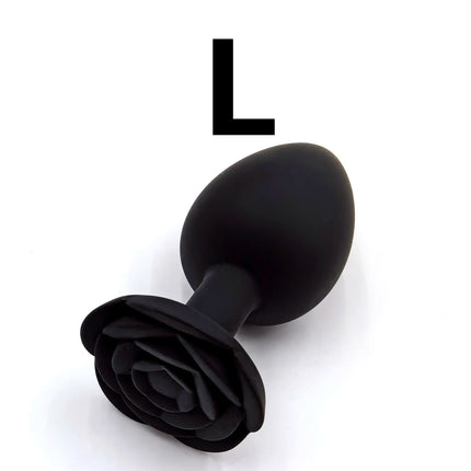 Rose Silicone Anal Plug,Beginner To Expert,3 Size Red And Black Butt Plug,G-Point Massage,sexual wellness,adult pleasure,sex toy