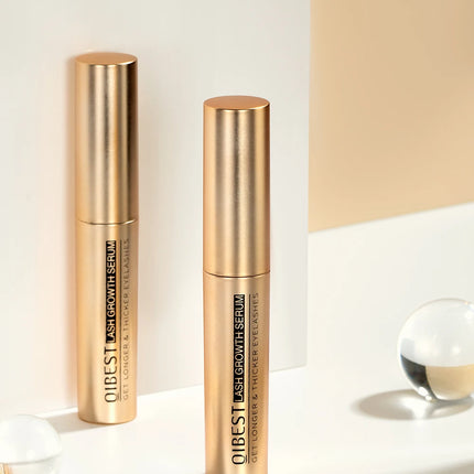 QIBEST Eyelash Growth Serum Natural Ingredients No Irritation Eyebrow Nourishing Enhancer For Longer Thicker Lashes Eyes Makeup