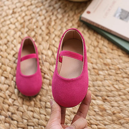 New Girl Dresses Casual Shoes Simple Fashion Children Leather Shoes Solid Color Spring Autumn Kids Princess Ballet Flat Shoes