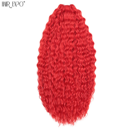 22"Ariel Curl Crochet Hair Synthetic Deep Wave Braid Hair Extension Ombre Ariel Curl Hair Soft Water Wave Twist Hair Blonde Pink