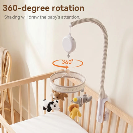 Mobile Bell Baby Toys 0-12 Months Rattle Toys Bed Newborn Crib Mobile With Music Box Bed Bell Hanging Toys Crib Bracket GIft