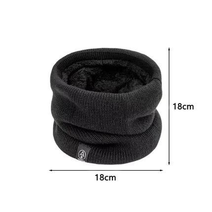 Warm Knitted Scarf Thickened Plush Windproof Winter Neck Gaiter Cold-proof Outdoor Sport Skiing Running Men Women Tube Scarf