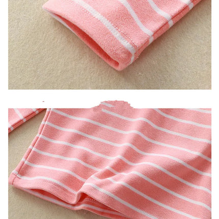 Kids Warm Top Autumn Winter Baby Boys Girls Striped High Collar Sweatshirt Children Leisure Bottoming Shirt