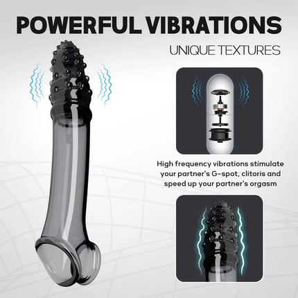 Penis Sleeve Extensions Ejaculation Male Particle stimulation Vibrators Clits Massager Cock Ring Vibrating Penis Cover Sex Toys