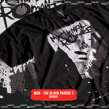 BANDAS MCR THE BLACK PARADE T-shirt Women Men Gothic Retro Oversized Y2k Street Short Sleeve Comfortable Cotton Harajuku Tees