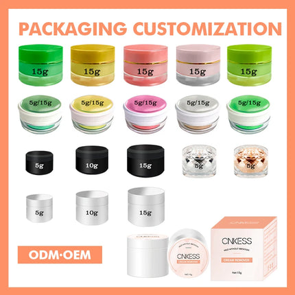 CNK  brand 5G 10G 15G eyelash extension gel cream safety makeup remover inventory, eyelash glue removal cream factory wholesale